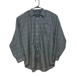 Dap-Rugget Mens XL Shirt Button Down Gray Polyester Blend Dress Work Shirt
